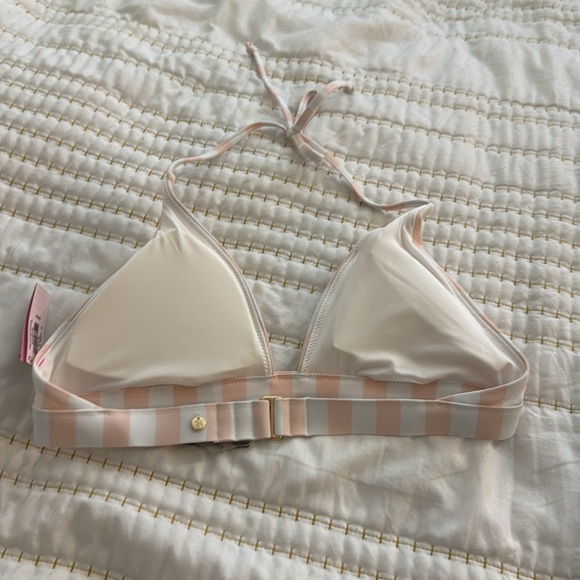VICTORIA’S SECRET PINK Striped Bikini Set in Peach and White - new S/M - Picture 4 of 8